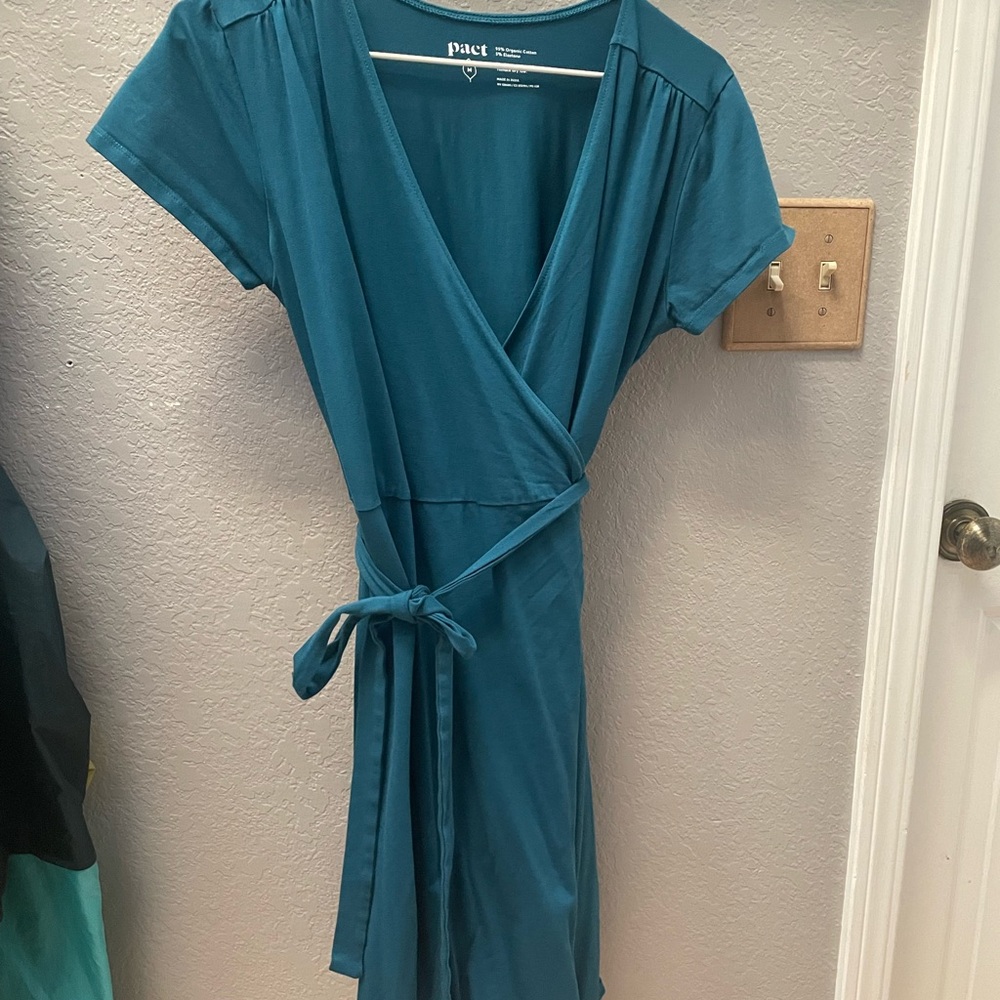 Teal Wrap Dress by Pact
